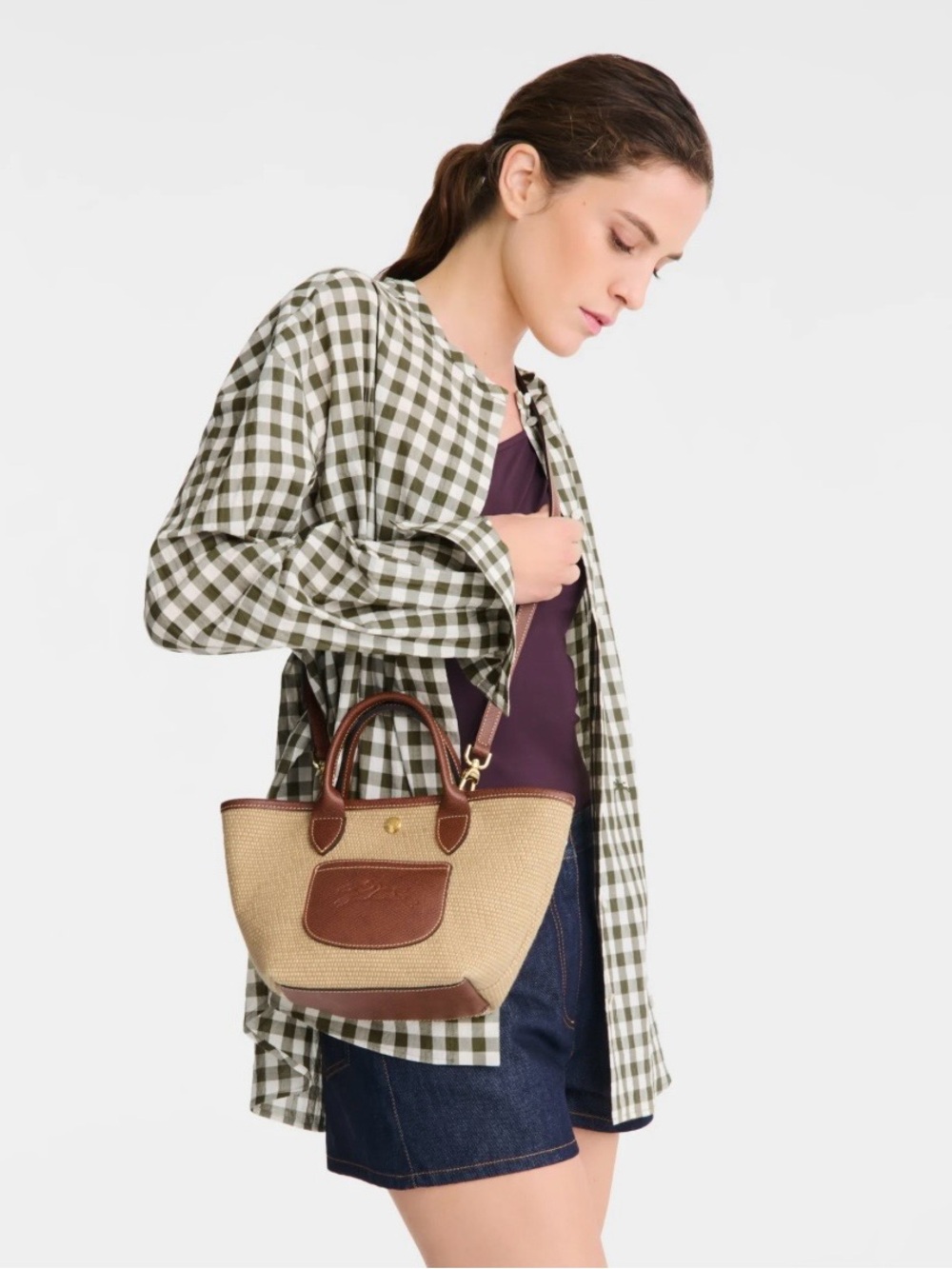 LONGCHAMP LE PLIAGE COLLECTION XS BASKET BAG BROWN NEW - Picture 2 of 13